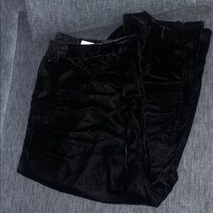 Lane Bryant Black Velvet Wide Leg dress pants